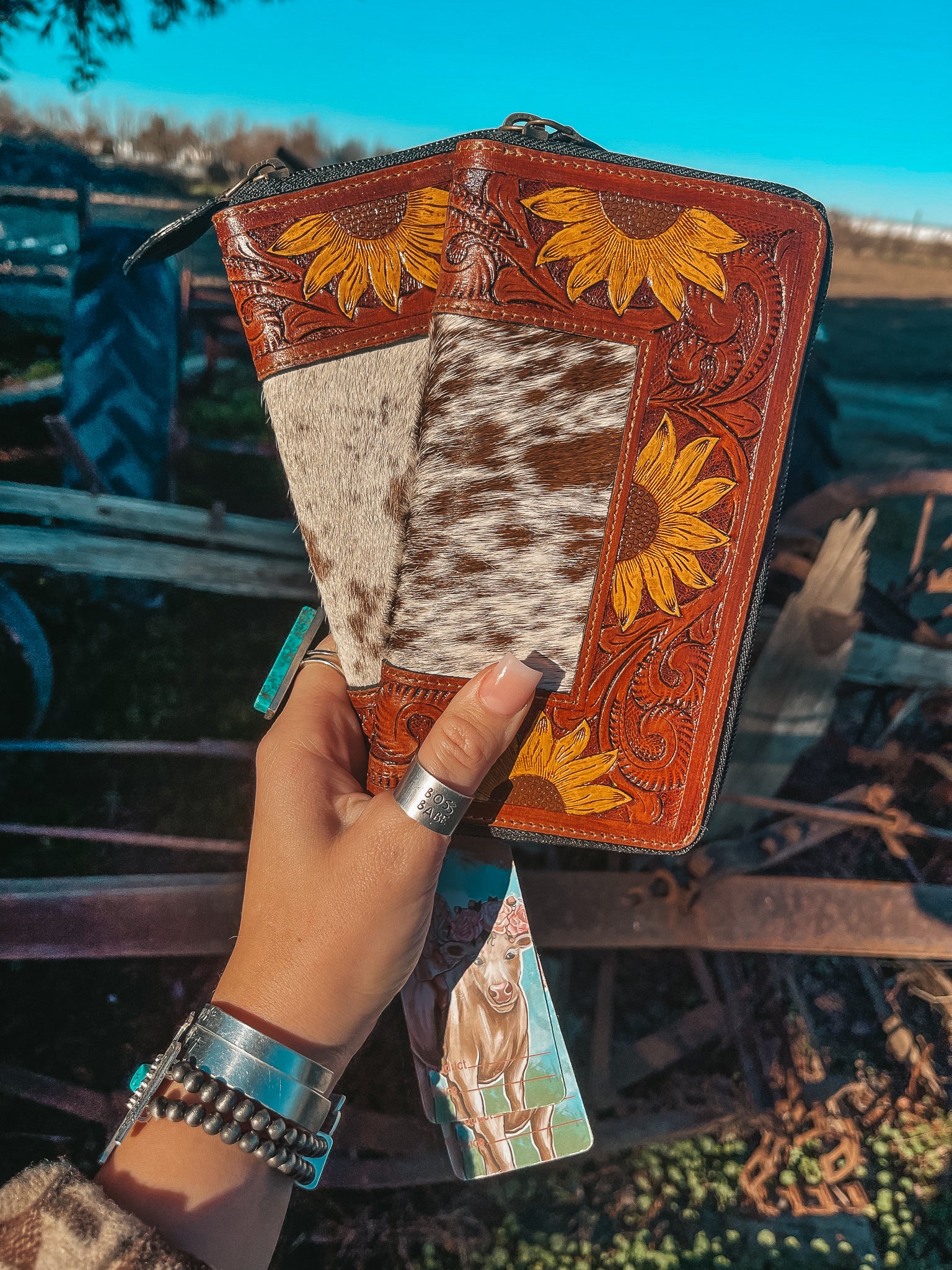 Women's Long Cowhide Wallet