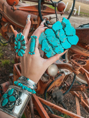 Turquoise Natural Stone Belt Buckle