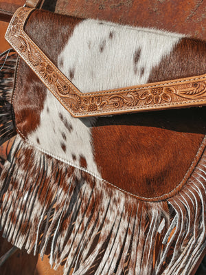 Dallas Fringe Cowhide Purse